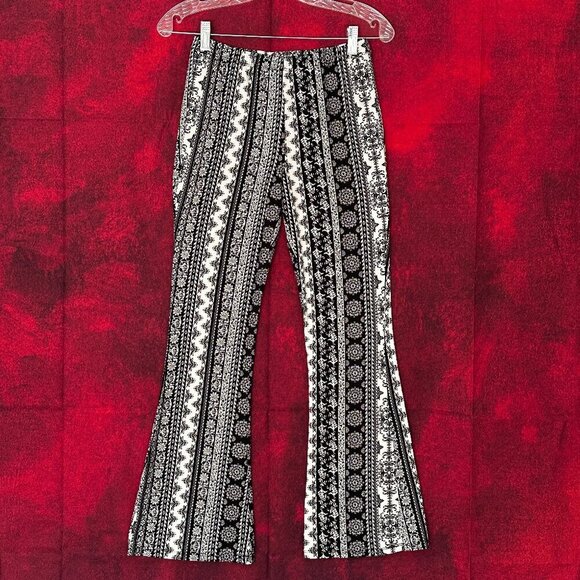 LOVE TREE Pants - LOVE TREE HIGH RISE STRETCHY WOMENS PANTS, SIZE S, ELASTIC WAIST, FLARE FLORAL